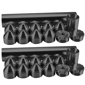 

2 set 10 Inch Aluminum Car Fuel Trap Solvent Filter for Napa 4003 Wix 24003 Black - 5/8-24 & 1/2-28