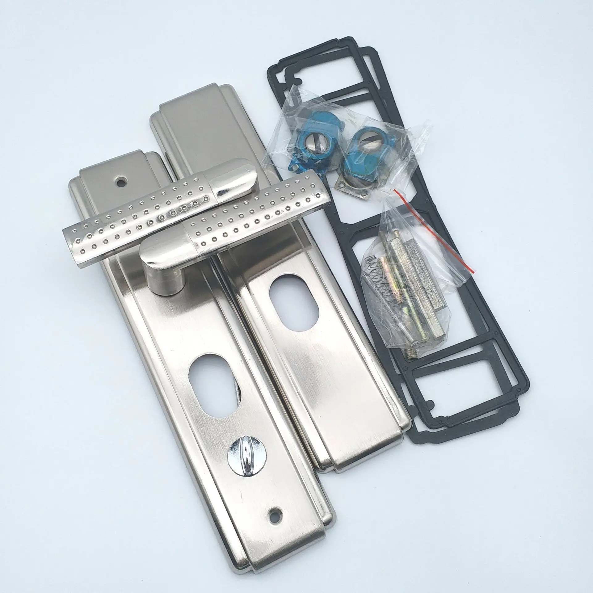 

Manufacturers Wholesale 2018 New Style Door Handle Anti-Theft Handle And Steel Plate Handle Anti-theft Door Panel