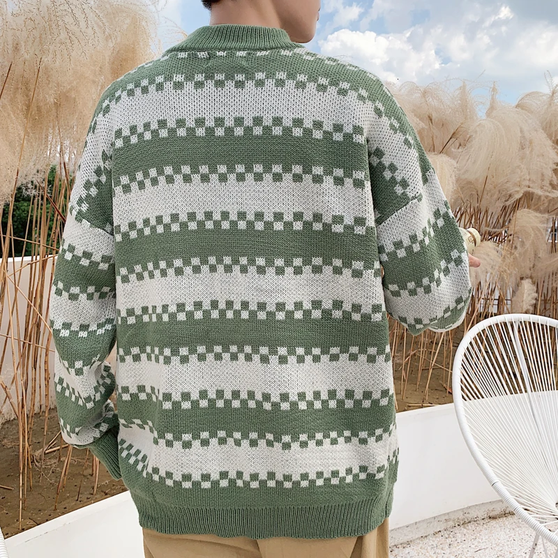 Winter Sweater Men Warm Fashion Contrast Color Casual Knit Sweater Man Sweter Clothes Loose Long-sleeved Pullover Male Clothes Winter Sweater Men Warm Fashion Contrast Color Casual Knit Sweater Man Sweter Clothes Loose Long-sleeved Pullover Male Clothes