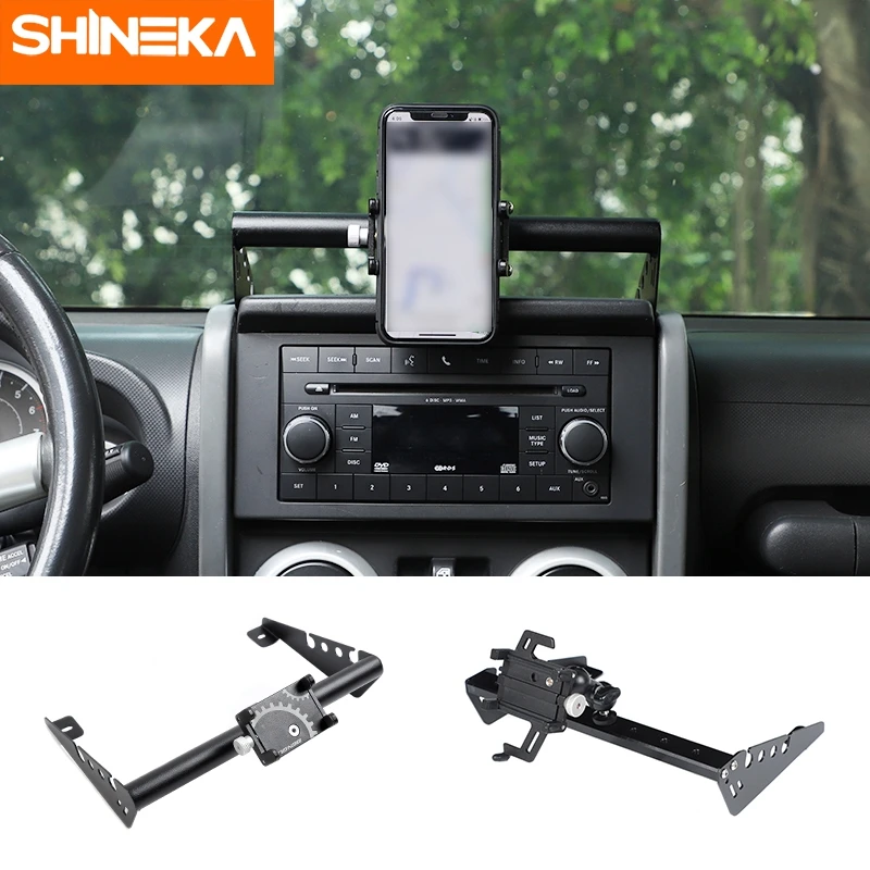 SHINEKA GPS Stand Holder For Jeep Wrangler JK Car Mobile Phone Support