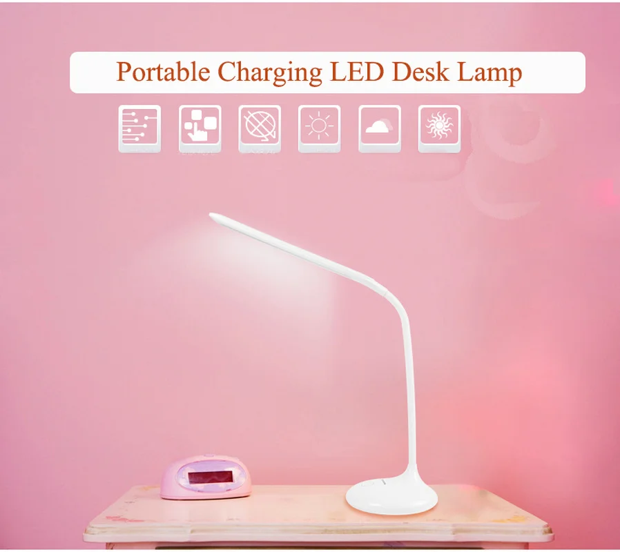  Panasonic Bendable Desk Lamp Children Reading Student Touch Control Switch Dimming Charging LED Pin