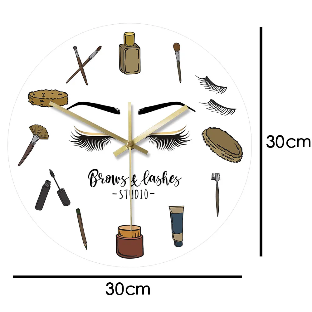 Салон красоты брови ресницы студия настенный знак эстетик ресницы леди магазин настенные часы косметологический эксклюзивный Horloge Murale