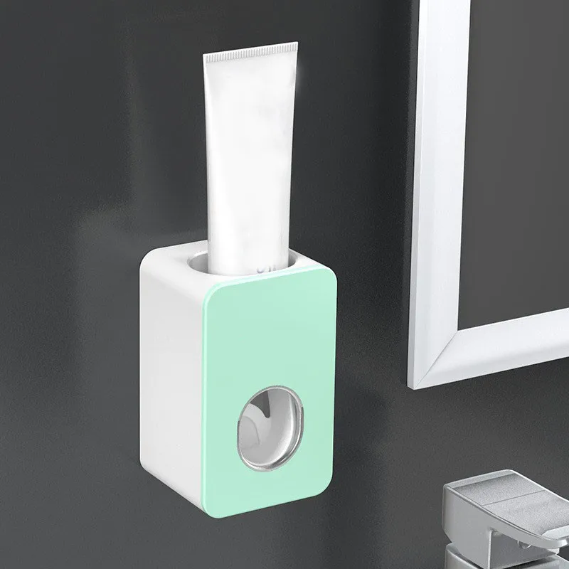 

Toothpaste Squeezers New Automatic Toothpaste Dispenser Dust-proof Toothbrush Holder Wall Mount Stand Bathroom Accessories Set