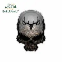 EARLFAMILY 13cm x 10.8cm for Hunting Skull Anime Funny Car Stickers VAN DIY Fine Decal Bumper Trunk Truck Graphics Accessories