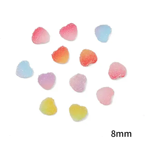 Multicolors Sweet Resin Candy Charms Heart Star Shapes Cabochon for DIY Jewelry Making Scrapbooking Embellishment Decor