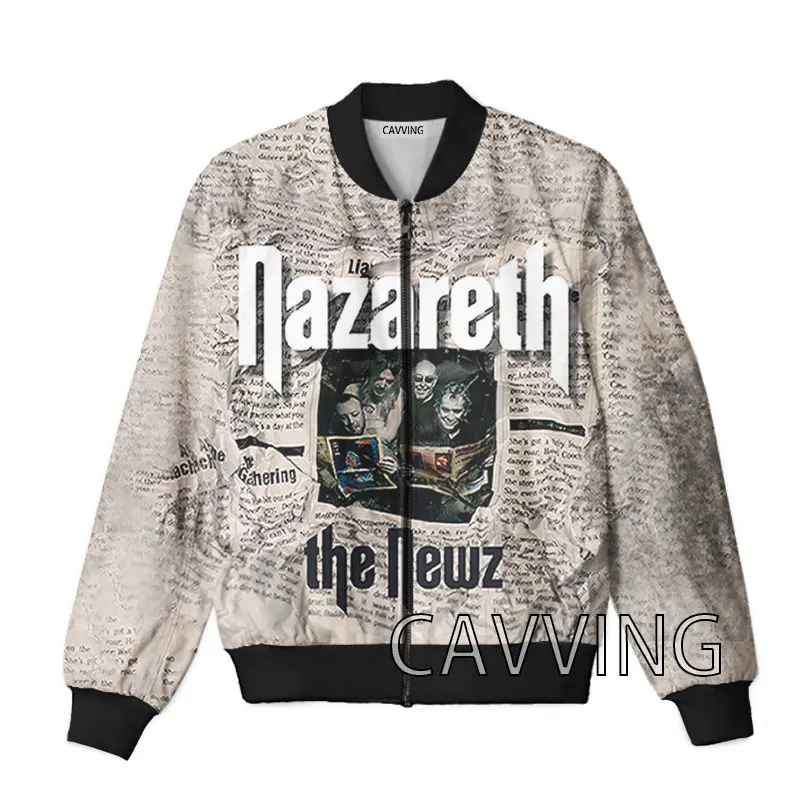 CAVVING 3D Printed  Nazareth Band  Zipper Bomber Jackets Men Overcoat Mens Coat Zip Up Jackets for Women/Men 5