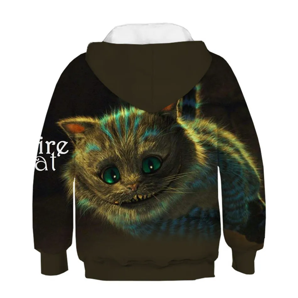 Crianças com Capuz Anos de Idade Meninos Meninas Hoodies Adorável Animal Óculos Anime Gato Coelho Peixe Impressão Camisolas Pulôver 4-13 3d 38 Agasalhos e moletons