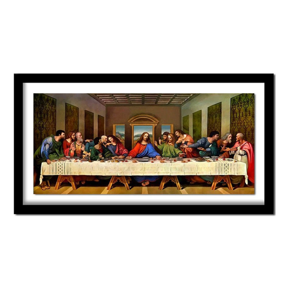 5D DIY spuare&ampround Diamond Painting The Last Supper Crystal Jesus Cross Stitch Needlework Home Decorative | Дом и сад
