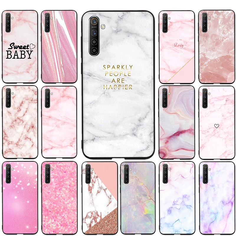 Silicon Phone Coque for OPPO A3s A37 A39 A5s A59 A77 A83 F5 F7 F9 F11 R9S R15 A1K A5 Cover Pink Marble | Мобильные телефоны и