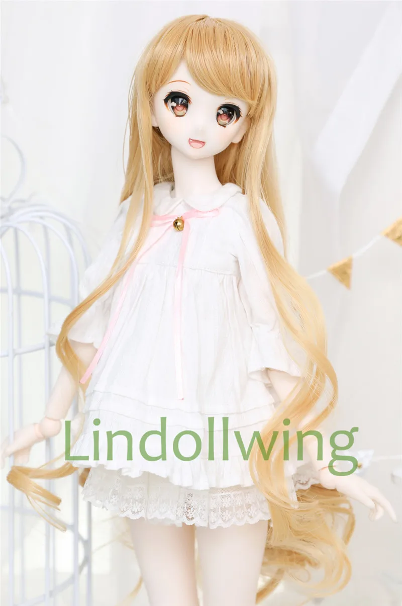 1/3 BJD парик Pullip Dal DD SD LUT Dollfie кукла парик высокотемпературные волосы 8-9 дюймов длинные светлые волнистые волосы
