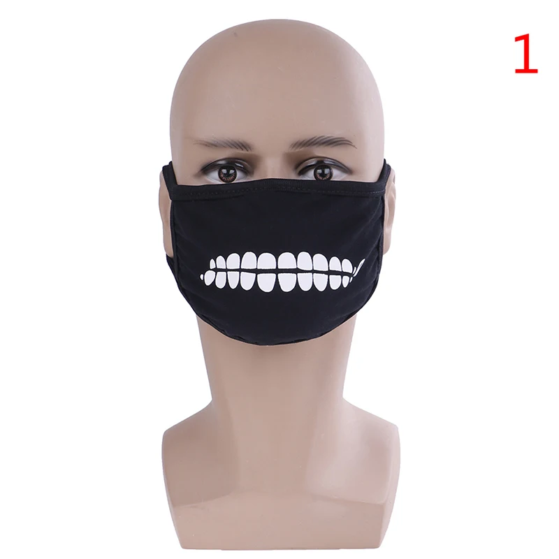 Милые аниме рот Муфельная маска для лица смайлик маска мультфильм Kpop маски против пыли Kpop хлопковая маска для губ 11 видов стилей - Цвет: style 1