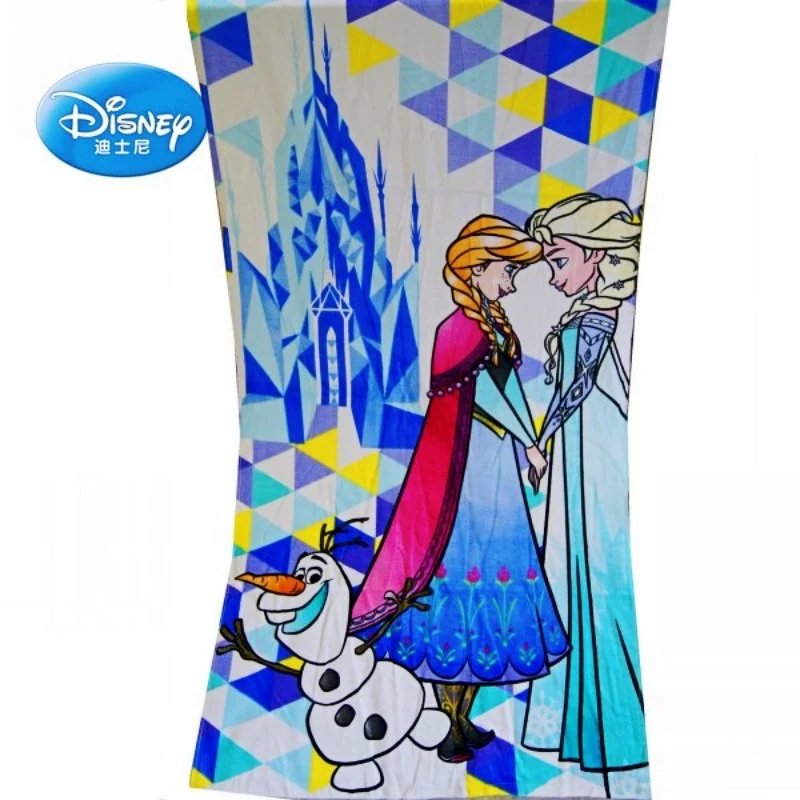 Disney/Милая Красная летняя мочалка с Минни Маус, хлопок, мягкое пляжное полотенце, одеяло для детей, для девочек, банное полотенце для плавания, 75x150 см - Цвет: Frozen1