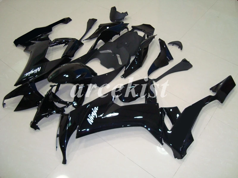 4 подарки ABS пластик полный обтекатель комплект подходит для Kawasaki Ninja ZX-10R 2008 2009 2010 08 09 10 10R Кузов Набор черный Лидер продаж