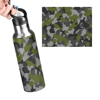 

Camouflage Water Bottle 600ml Outdoor Travel Portable Leakproof Sports Bottles Drinkware Stainless Steel Bottle BPA Free