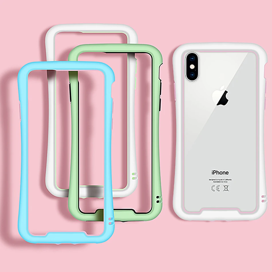 

Soft bumper for iPhone XS Max case TPU Silicone Anti-Knock case for iPhone 11 Pro Max bumper for iPhone XR X Cover