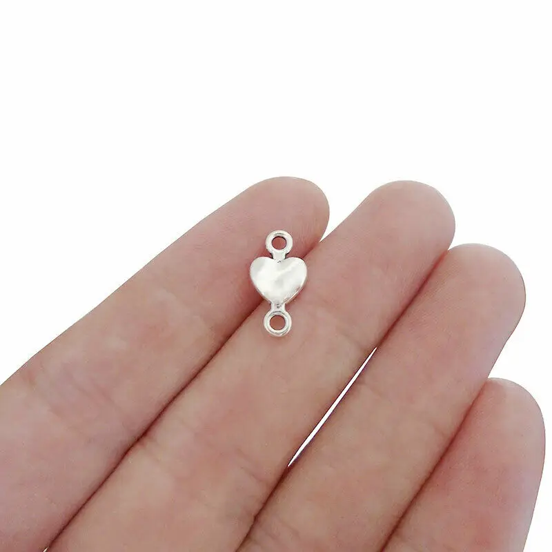 Love Heart 15 шт античный серебряный соединитель для браслета ювелирных изделий - Цвет: Love Heart