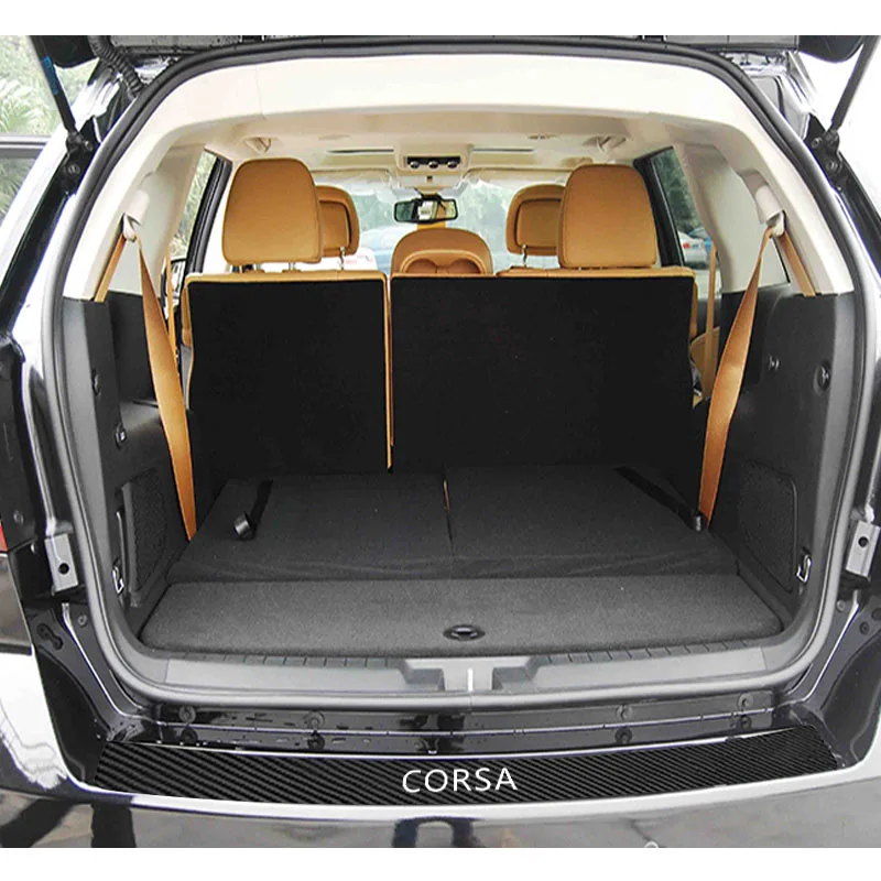 Автомобильный багажник задний бампер скретч бар для OPEl Corsa автомобиль черный Задний бампер защитная пластина PU крышка защита колодка для отделки