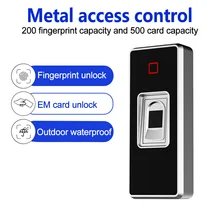 Waterproof metal access control fingerprint sensor card access control with remote control WG26 reader for home security