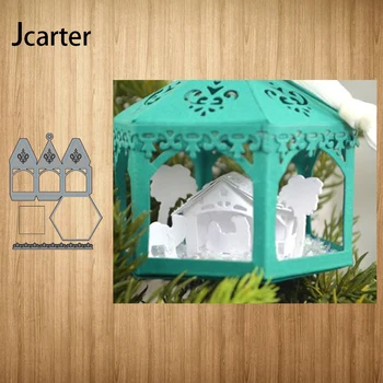 

Gift Pavilion Box Metal Cutting Dies Craft Cut Die Stencil Scrapbooking Handmade Make Album Model Punch Blade Decor New Design