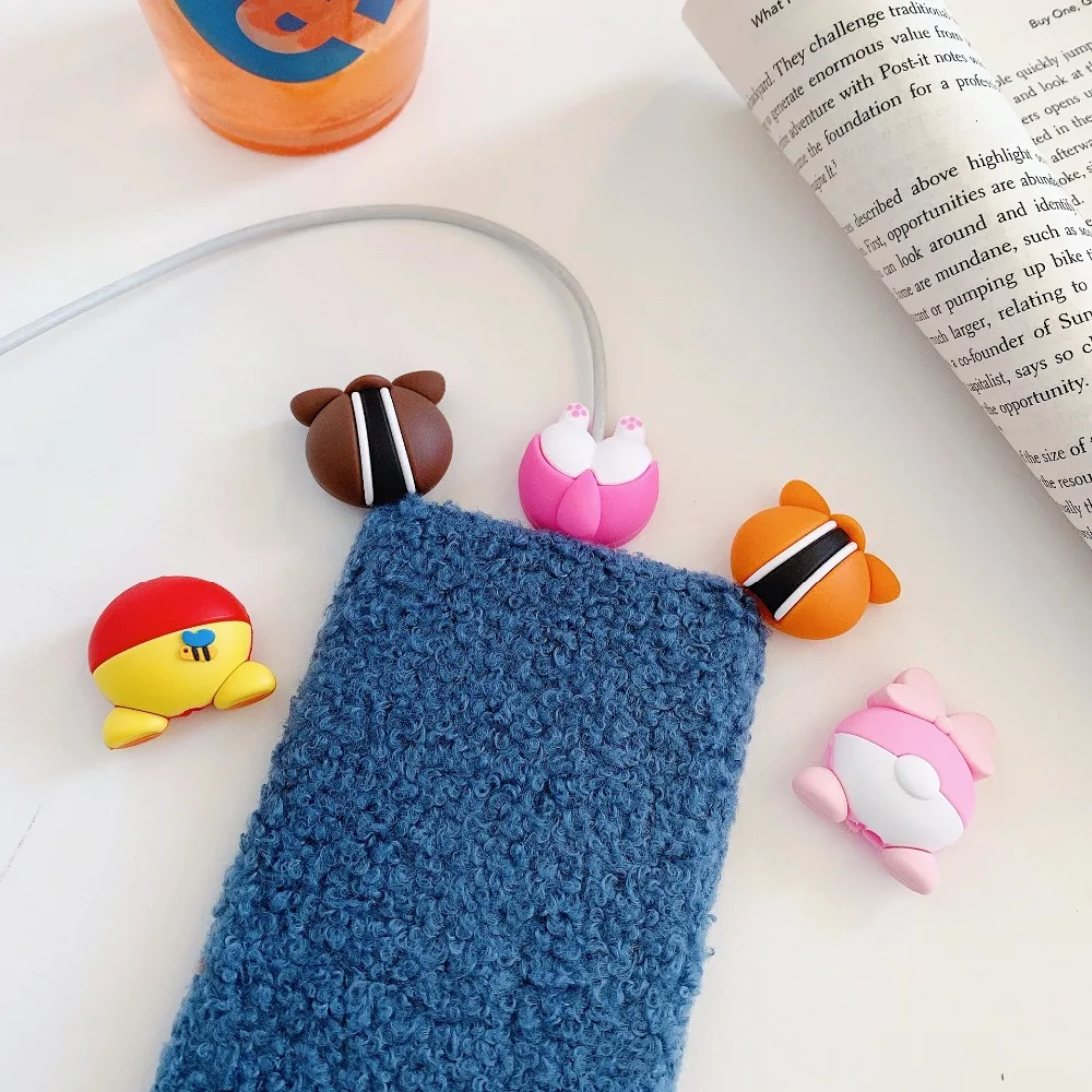 Прекрасный прикладом кабель аксессуар кабель животное укусы мультфильм USB кабель протектор для iphone 5 6 7 8 USB кабель рукав Защита