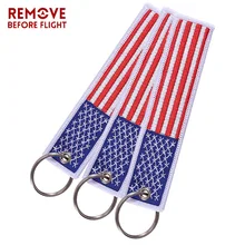 Брелки для автомобилей США флаг брелок для ключей вышивка брелок для американского флага Fobs ATV бирка для ключей с вышивкой на заказ OEM ювелирные изделия для chaviro