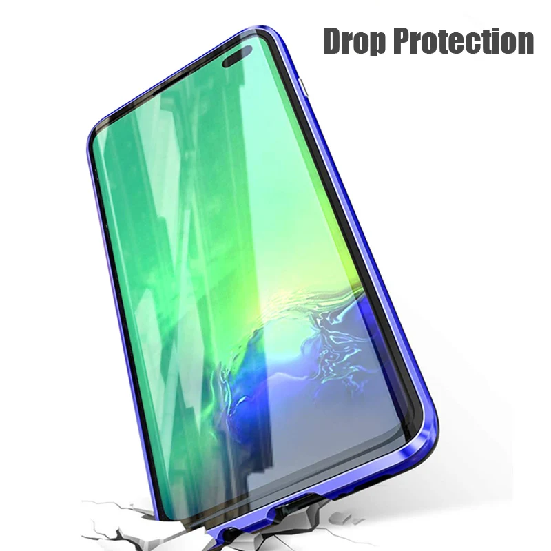 Магнитная Адсорбция металлический чехол для телефона для samsung Galaxy S10 S9 S8 Plus Note 10 8 9 плюс A7 A8 A9 A10 A30 A50 A60 A70 крышка
