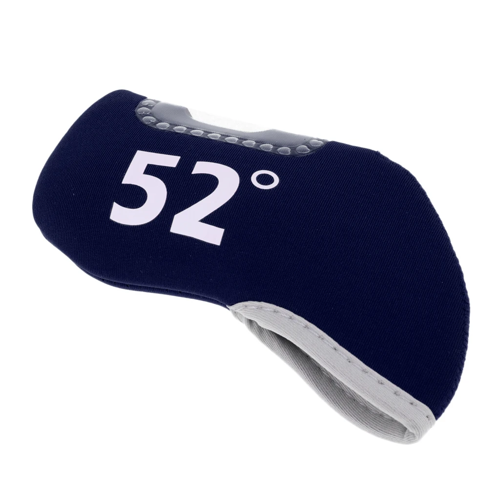 52 Degree Navy Blue Прочный неопрен класса премиум клюшка для гольфа железная чехол для короткой клюшки крышка для головы протектор Носок шестерни аксессуары клюшки для гольфа рукав - Цвет: 52 Degree Navy Blue