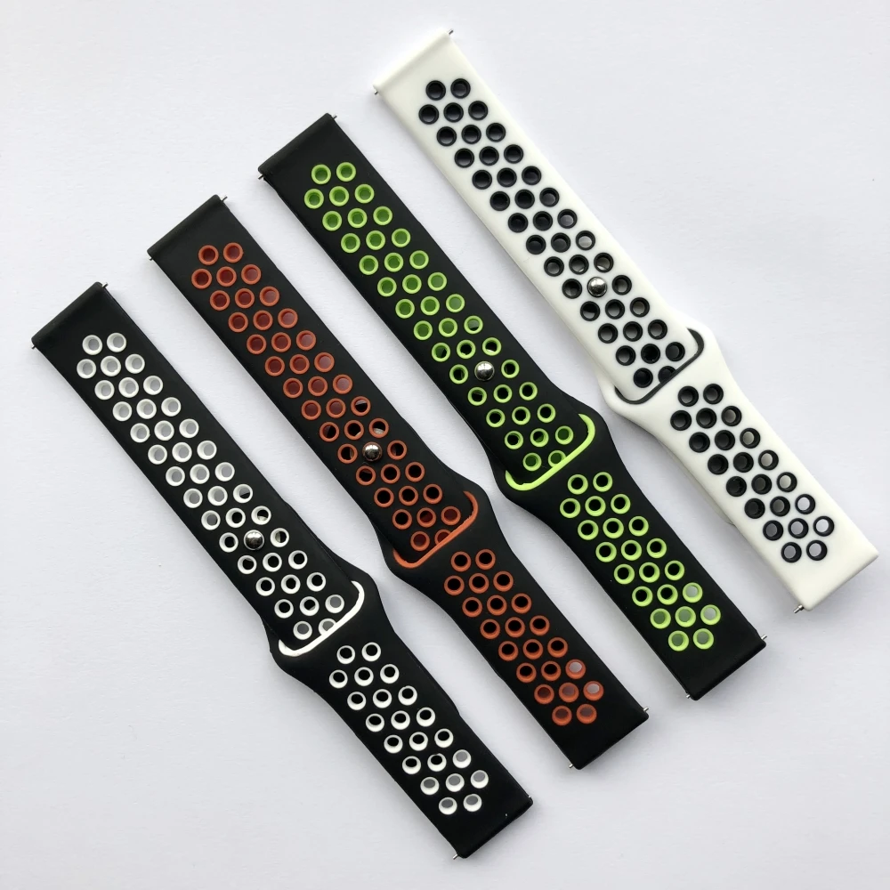 Двухцветный силиконовый ремешок для Xiaomi Huami Amazfit Stratos 3 2/2 s, Смарт-часы для Xiaomi Amazfit GTR, браслет 47 мм