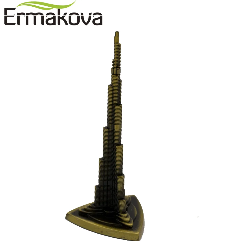 Металлическая Башня ERMAKOVA Burj Khalifa модель башни Дубая фигурка всемирно известной