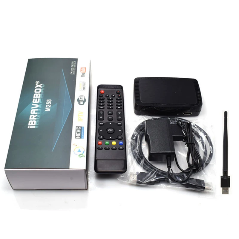 IBRAVEBOX M258 ТВ приемник спутниковый Интернет цифровая телеприставка IP ТВ приемник декодер быстрее, чем MAG 254 MAG250 ТВ приставка#50 - Цвет: With USB WIFI