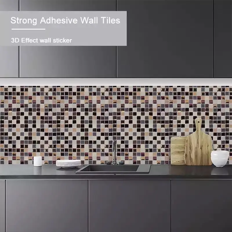 Pegatinas hexagonales para azulejos de pared, papel tapiz 3D autoadhesivo,  impermeable, antisalpicaduras, para cocina, gran oferta - AliExpress