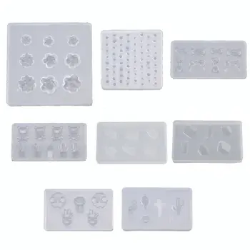 

Cute 3D Flower Gemstone Bowtie Bear Resin Mold Epoxy Resin Casting Mold Silicone Mold DIY Nail Art Craft Jewelry Tools