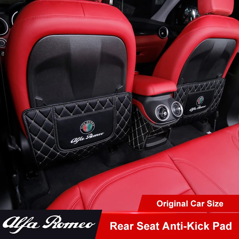 QHCP Чехол для автомобильного подлокотника, накладки на заднее сиденье, защитные коврики, чехол из микрофибры, Детская противоскользящая Накладка для Alfa Romeo Stelvio