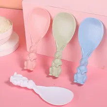

Kitchen Non-Stick Rice Paddle Spoon Tablespoons Lovely Standing Soup Ladle Rabbit Bunny Shape Handle Shovel Kitchenware Kitchen