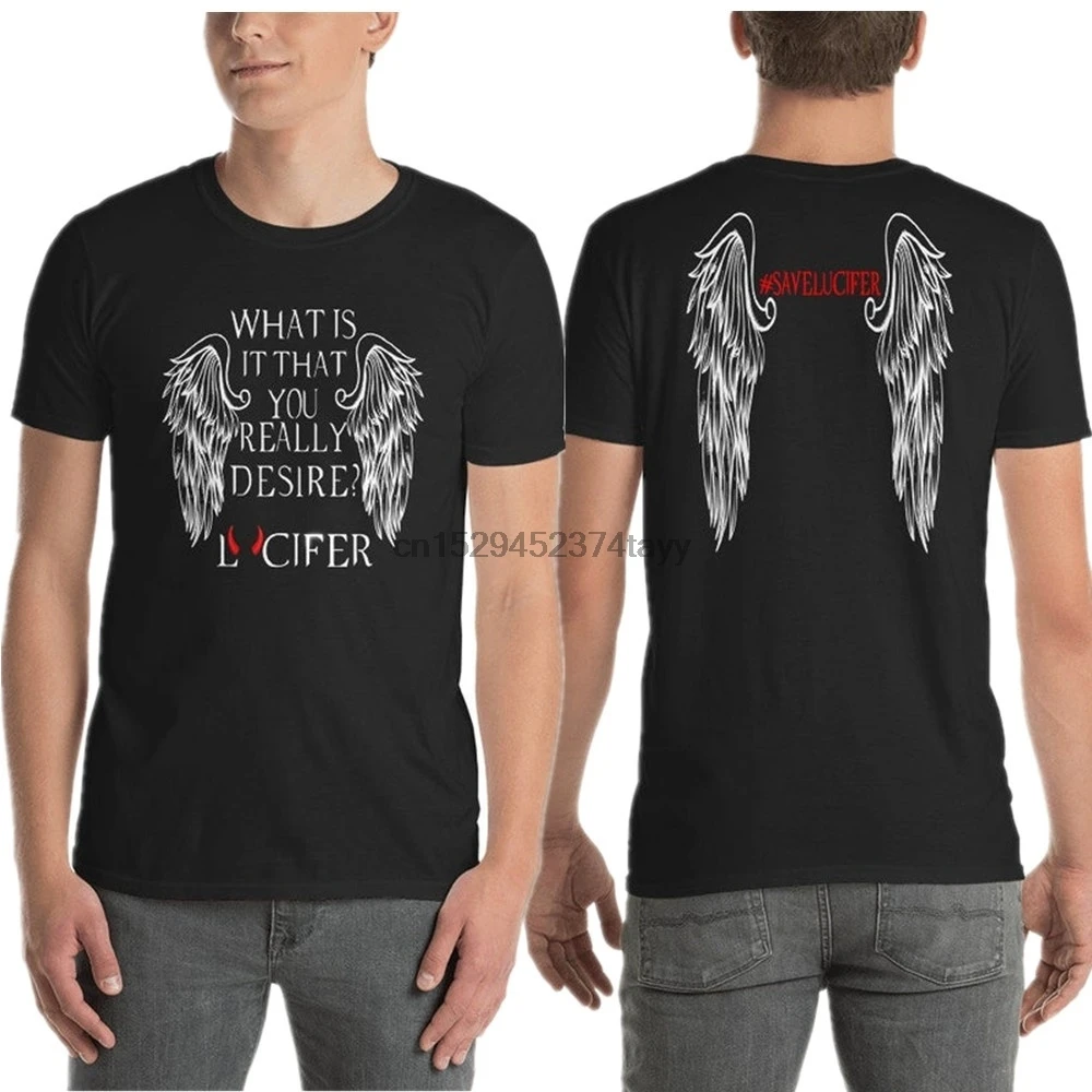 T Shirt Avec Citation Sauver Lucifer Morningstar Qu Est Ce Que Vous Desirez Vraiment Aliexpress
