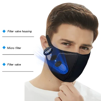 

Unisex Sponge Dustproof PM2.5 Mask Pollution Half Face Mouth Mask With Breath Wide Straps Washable Reusable Muffle Respirator