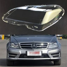 Для Mercedes-Benz W204 C180 C200 C260 2011 2012 2013 Автомобильные фары прозрачные линзы Авто оболочка Крышка