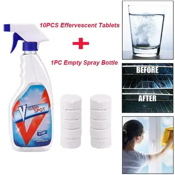 

Multifunctional Effervescent Spray Cleaner Set Clean Washer Concentrate Spot Home Tool Home Car Cleaning Tablet Glass Clean D9N7