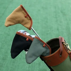 Tourbon Vintage Golf Club Head Golf Putter Blade Cover Protector Carrier Canvas & Fleece Padded Golf Bags Pouch