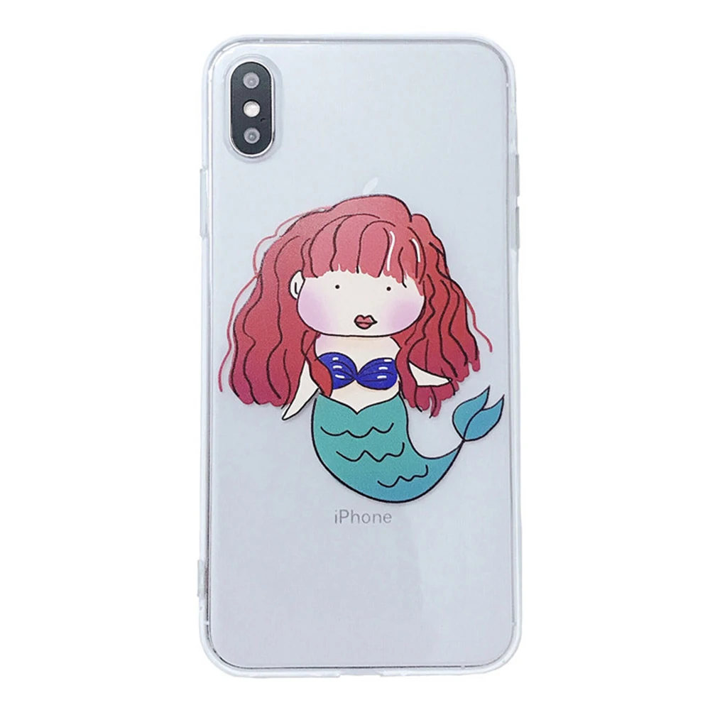 

Applicable to net red same mermaid xsmax x mobile phone shell iphone78plus soft silicone sleeve transparent shell
