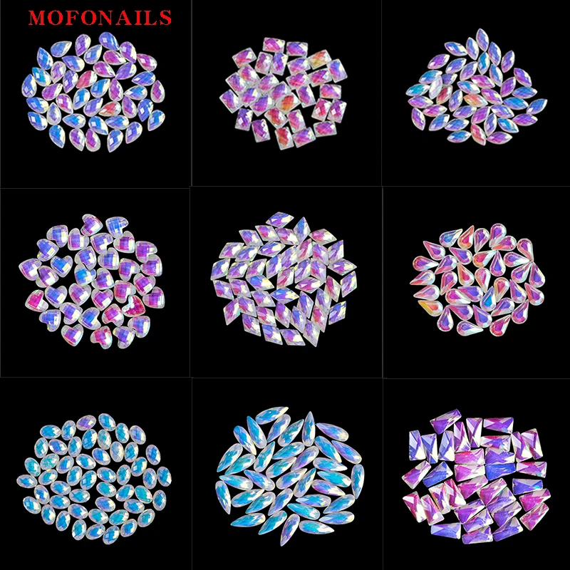 

1000pcs/lot Nail Crystals Strass Rhinestone Flat-Back MOKA Symphony Gradual 3D Nail Strass Stone DIY Nail Tips Accessory Strass