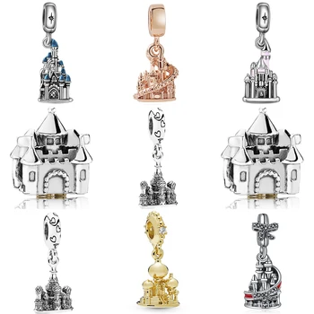 

My Own Castle bead jewelry diy pendant bangle fit original pandora charms bracelet & Necklace Enamel bead charms