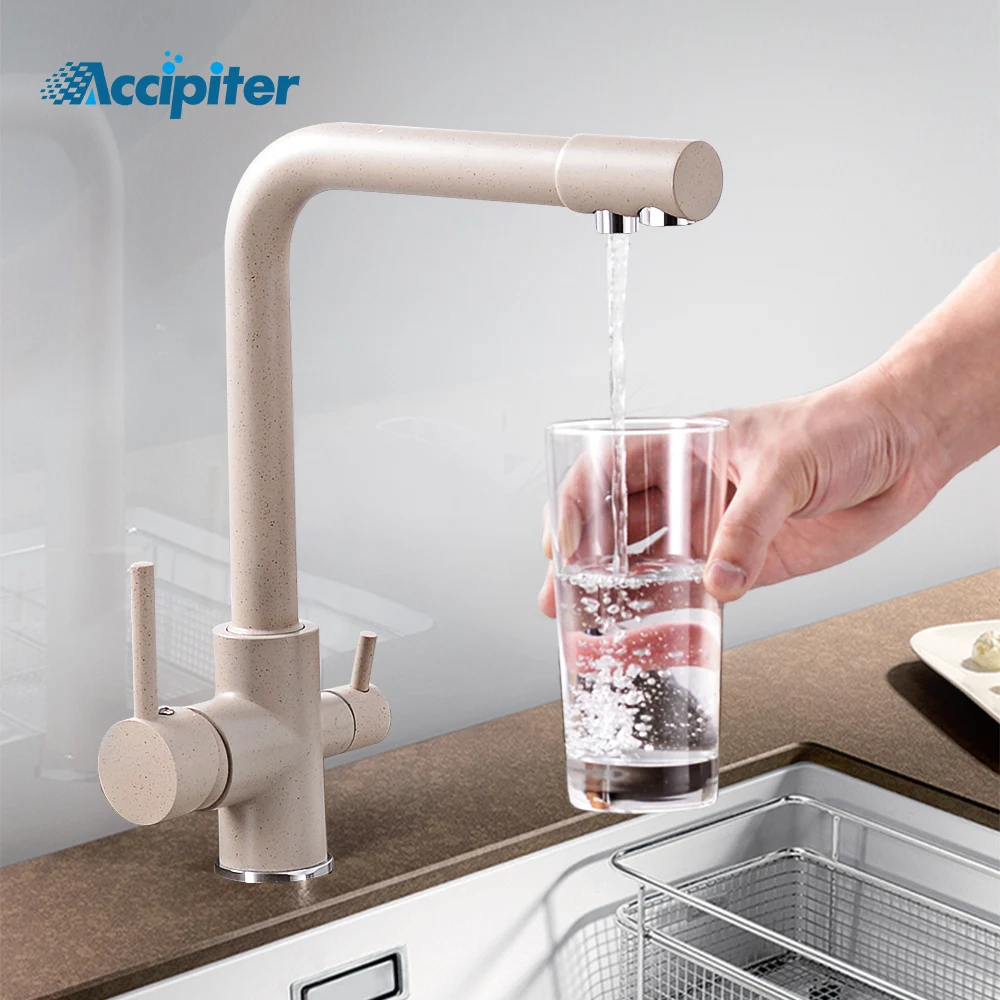  360 Degree Rotation brass drinking filtered water kitchen faucet Bend&Double right angle&Right angl - 32905942899