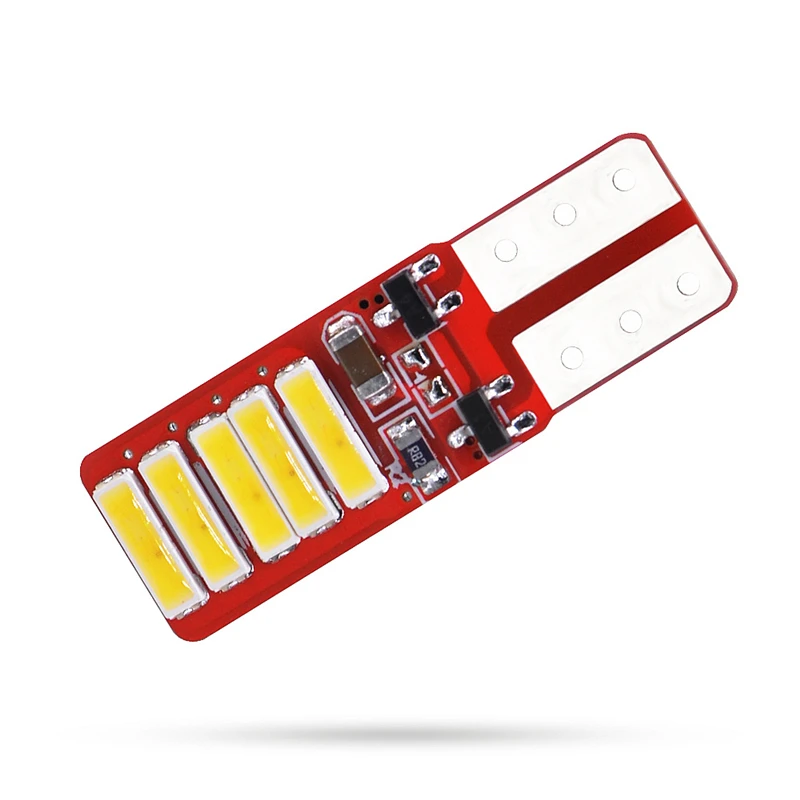 300 шт. T10 светодиодный CANBUS 10 SMD 7020 W5W Автомобильный светодиодный интерьерный клиновидный купольный Светильник Ширина лампы габаритный светильник s лампа неполярность