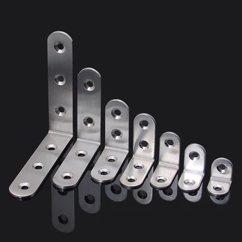 

Brand New 20PCS Stainless Steel L Shape Corner Braces Wood Board Frame Fixed Holder Brackets Connectors