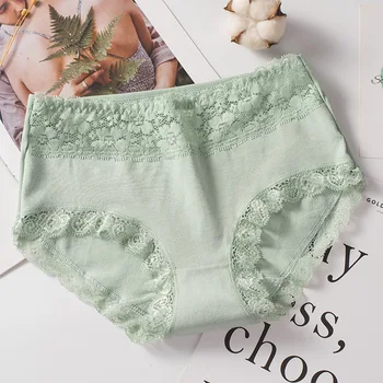 

5Pcs/lot Women's Panties Cotton Solid Color Lace Girl Briefs Sexy Ladies Underpant Intimate Seluar dalam yang murah