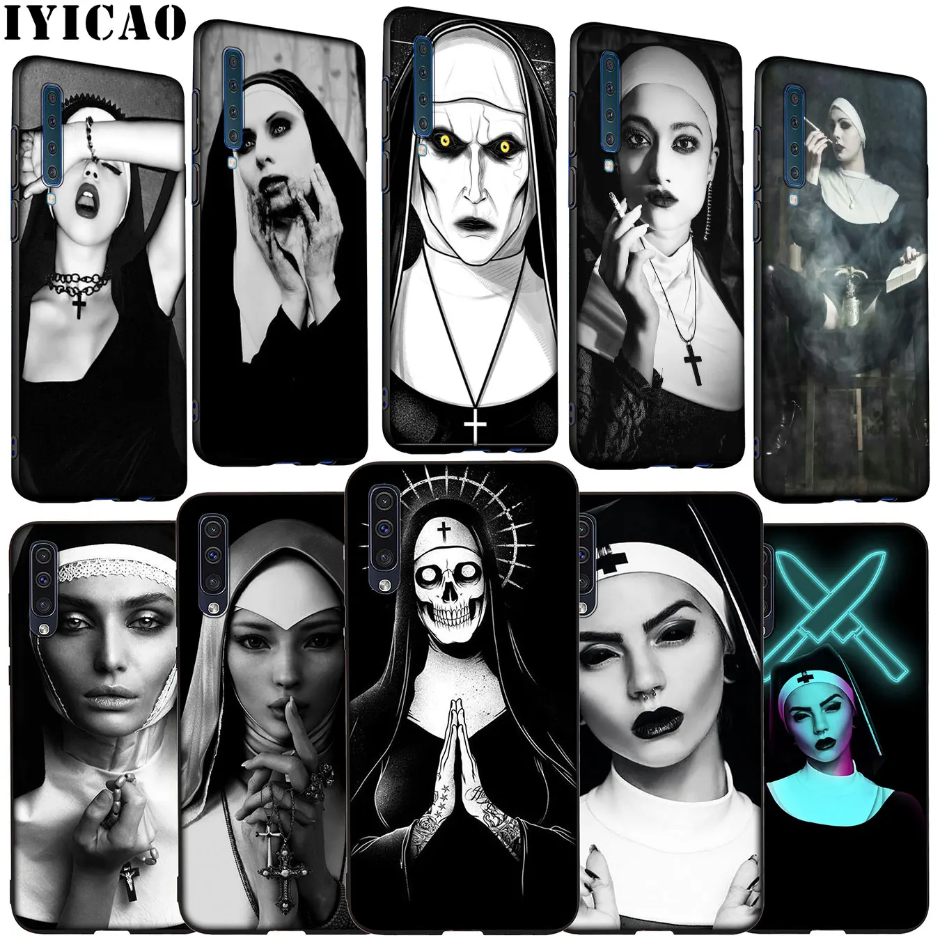 

IYICAO Sister Nun Soft Silicone Case for Samsung Galaxy A70 A60 A50 A40 A30 A20 A10 M10 M20 M30 M40 Cover