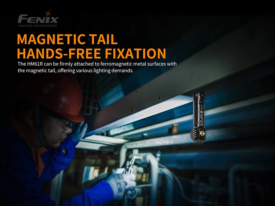 FENIX HM61R Многофункциональный налобный фонарь 1200 люменов наружный фонарик Магнитный всасывающий зарядный Рабочий фонарь