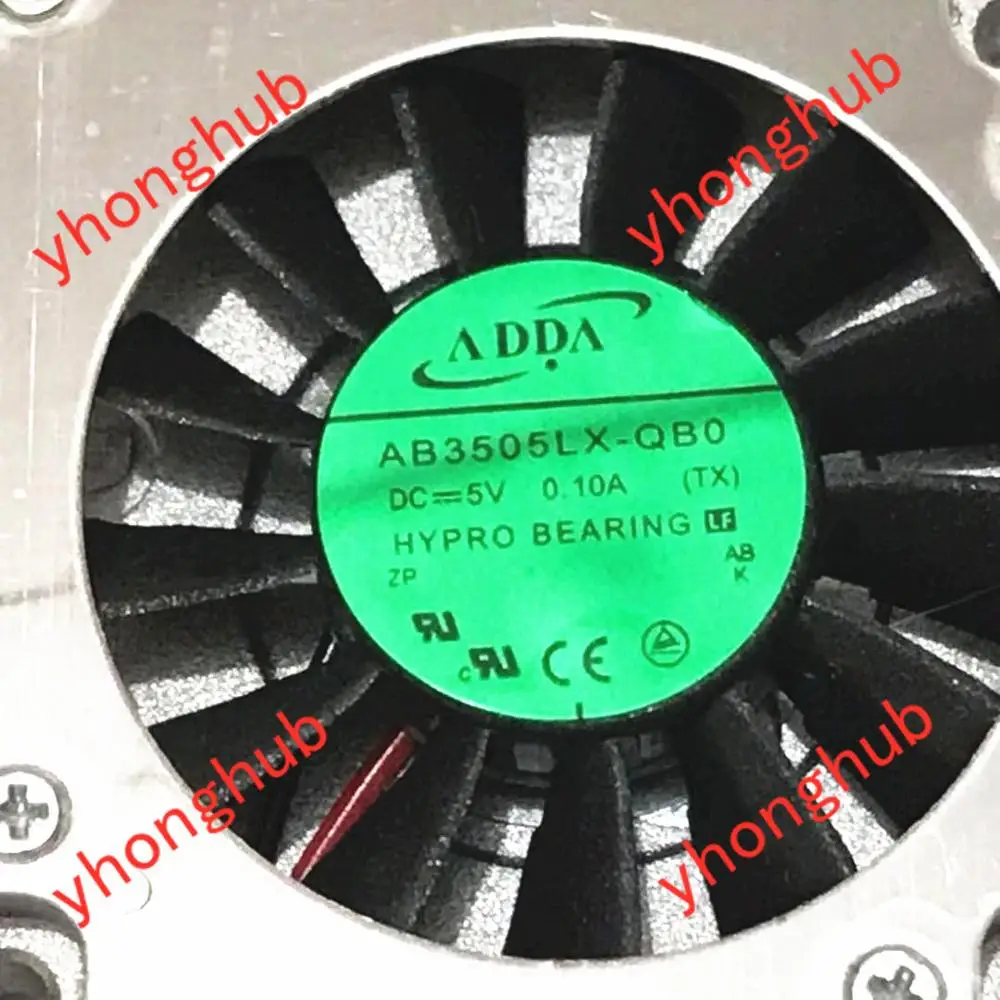 ADDA AB3505LX-QB0 DC 5V 0.10A 35X35X07 мм 2-провод Сервер вентилятор охлаждения