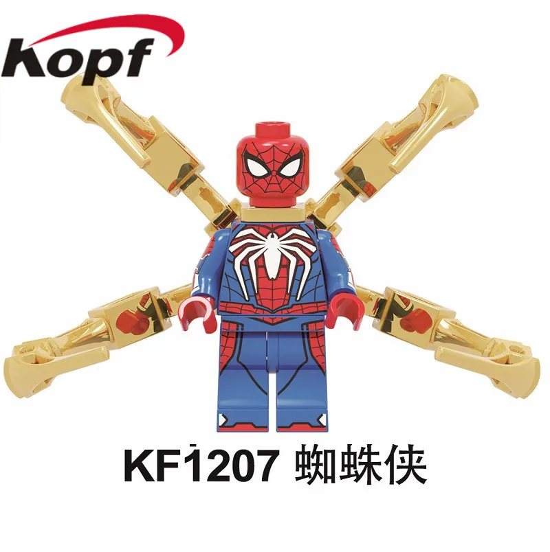 KF1207 Without Box KF6103 строительные блоки для мальчиков, мини звездный свет, а-поезд, кирпич, королева МэВ хомеландер, глубокий черный Нуар, фигурки, игрушки для детей - Цвет: KF1207 Without Box